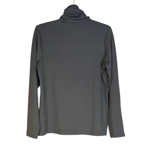 Susan Graver Size Small Gray Grey Essentials Liquid Knit Mock-Neck Tunic Top - Picture 2 of 6